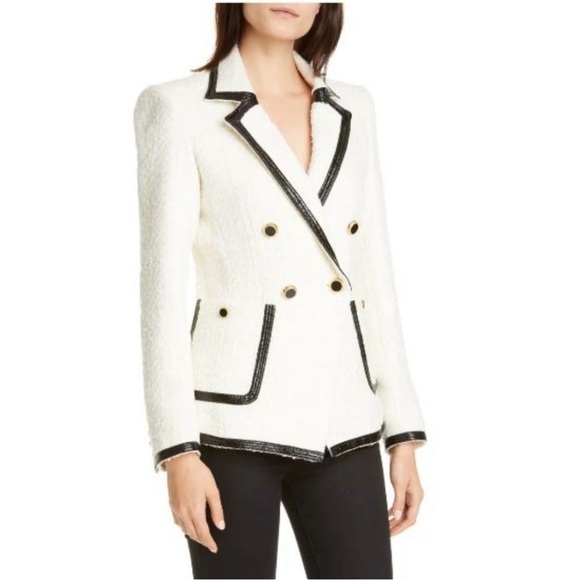 Veronica Beard White and Black Blazer Size 10 - Picture 2 of 8